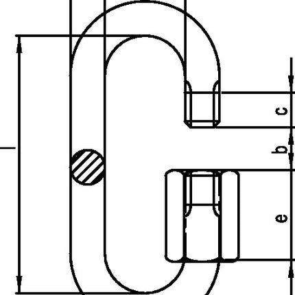 Szybkozłączka łańcuchowa ( 1000120510 ) rozmiar 10 ocynkowana