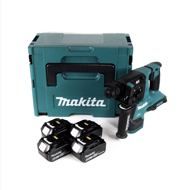 Makita DHR 280 G4J 2 x 18 V 36 V Li-Ion Akku Bohrhammer 28 mm Brushless für SDS-PLUS im Makpac + 4 x 6,0 Ah Akku - ohne Ladegerät - Toolbrothers