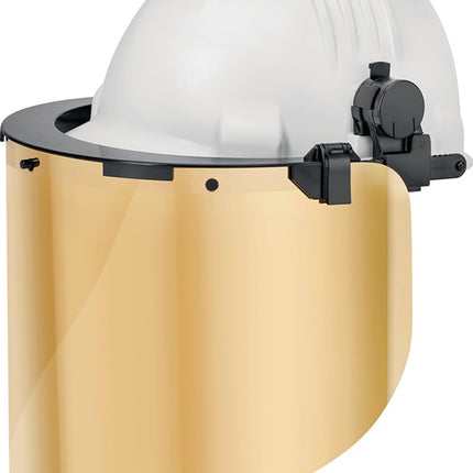 Uhlen plastic helmet holder GFKHH100 ( 4701030112 ) with plugs for Euroslot black EN 166