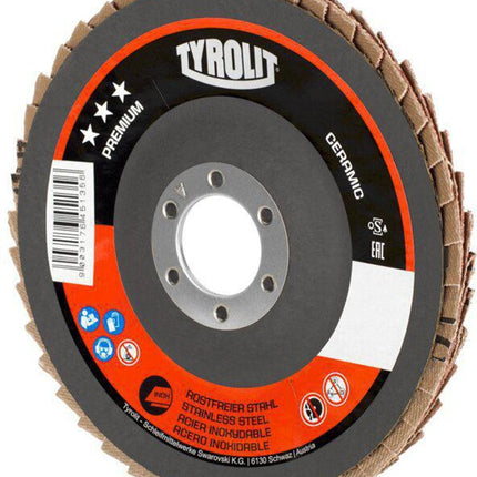 Disco de láminas Tyrolit PREMIUM CERAMIC ( 4000845949 ) Ø 125 mm granulometría 60 cranked