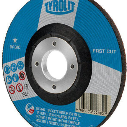 Tyrolit grinding disc BASIC FASTCUT ( 8000757698 ) D125xS6mmGrain size 30 Bore 22.23 mm