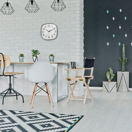 TFA Dostmann reloj de pared ( 9000486867 ) reloj de cuarzo números de plástico gris, analógico