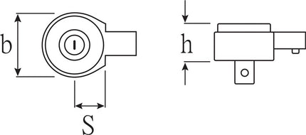 Cliquet réversible à emmanchement Stahlwille 735/4 ( 8002773722 ) 1/4 ″ 9 x 12 mm