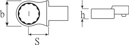 Stahlwille Ringeinsteckwerkzeug 732/40 41 ( 8000333670 ) Schlüsselweite 41 mm 14 x 18 mm