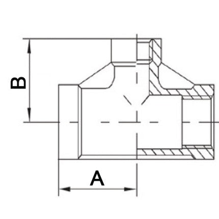 Springer T-Stück EN 10226-1 ( 4000000049 ) NPS=1 ″ NPS2 3/4 ″