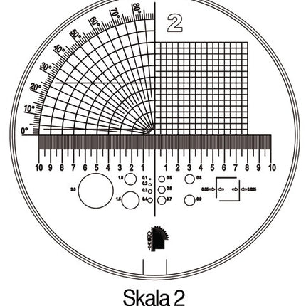 Lupa de pie suiza Tech-Line (4000851710) aumento 8x escala 1, 2, 3, 4, 5