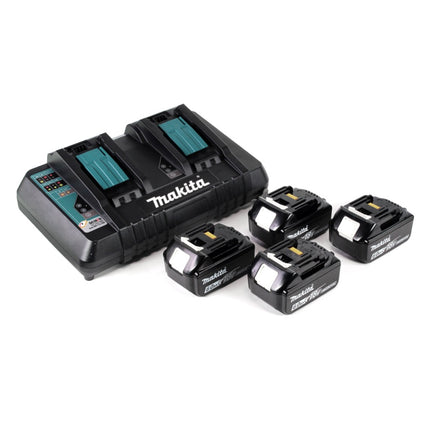 Makita DHR 281 PG4J Brushless Akku Bohrhammer 28 mm 2x 18 V fuer SDS PLUS mit Schnellwechselfutter im Makpac 4x 6 0 Ah Akku Doppelladegeraet 4 - toolbrothers