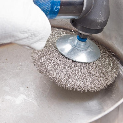 PFERD tapered brush KBU INOX ( 8000431752 ) Ø 70 mm wire thickness 0.15 mm 15000 min-¹