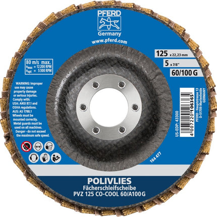 Disque à lamelles PFERD ( 8000429929 ) Ø 125 mm Granulométrie 60 / 100 G