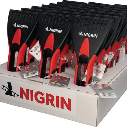 Nigrin Racloir à glace 2K ( 4000363000 ) Arête de raclage de la glace 95 mm noir-rouge avec poignée souple