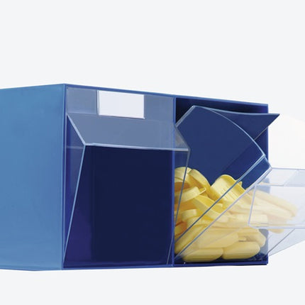 Przezroczysty magazynek Lockweiler ( 9000449639 ) H353xW600xD306mm plastikowy niebieski