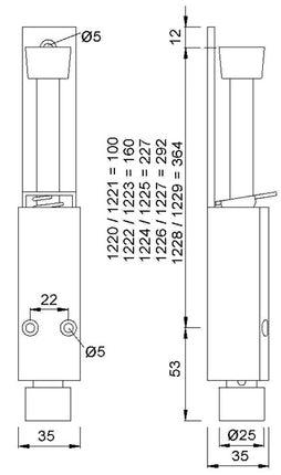 KWS door holder 1222.71 ( 3000258167 ) Aluminium pure white (RAL 9010) Door mounting