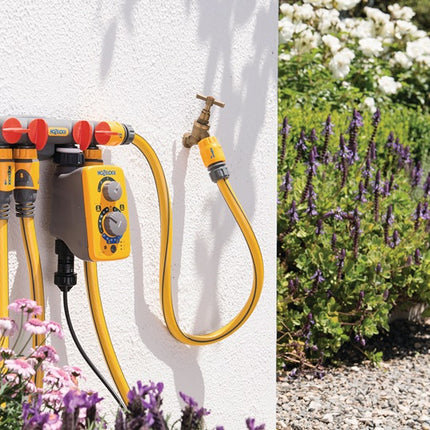 Llave de paso de 4 vías Hozelock ( 4000350706 ) PVC