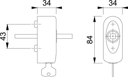 Róża Hoppe AUS950S 100NM ( 8000348658 ) aluminiowa 37 mm zamykana na klucz