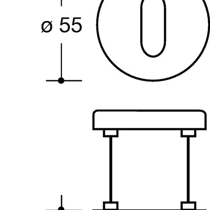 HEWI Para rozetek do kluczy 306.23PB 90 ( 3000207799 ) Okrągłe z tworzywa sztucznego 90
