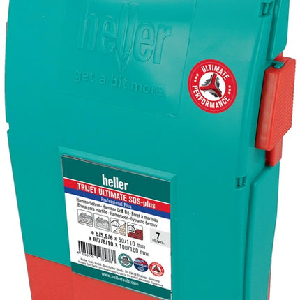 Juego de martillos perforadores Heller Trijet Ultimate ( 8000656713 ) 7 piezas SDS-plus