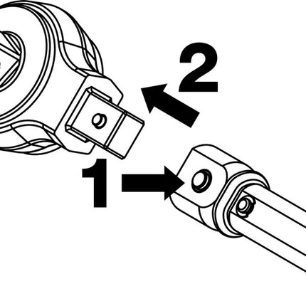 Cliquet réversible à emmanchement Hazet 6408 ( 8000463095 ) 9 x 12 mm 1/4 "