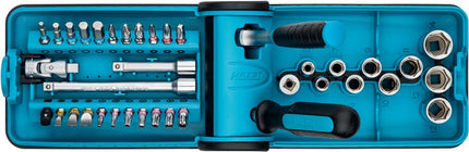 Set di chiavi a bussola Hazet 856-1HP ( 8000753595 ) 38 pezzi 1/4 ″ Numero di denti 90 esagono