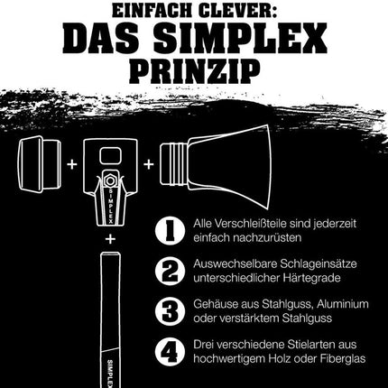 Marteau fendeur Halder SIMPLEX ( 4000815572 ) 4100 g longueur du manche 850 mm