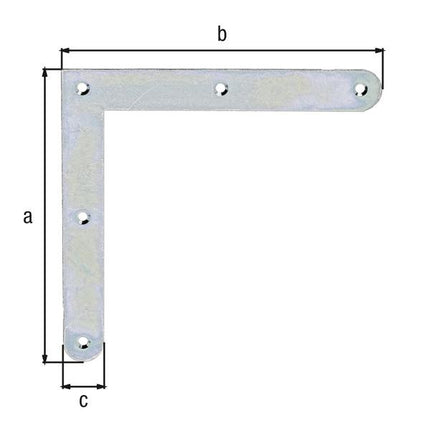 GAH Alberts corner bracket length 150 x 150 mm ( 8001889056 ) width 20 mm thickness 2 mm