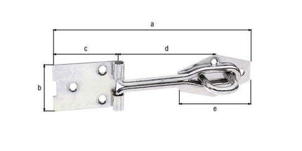 GAH Alberts hasp ( 8002643082 ) lunghezza 140 mm larghezza 36 mm
