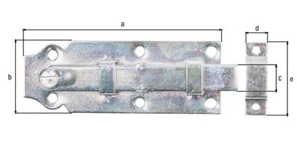 GAH Alberts door bolt ( 8003585400 ) length 120 mm width 44 mm straight