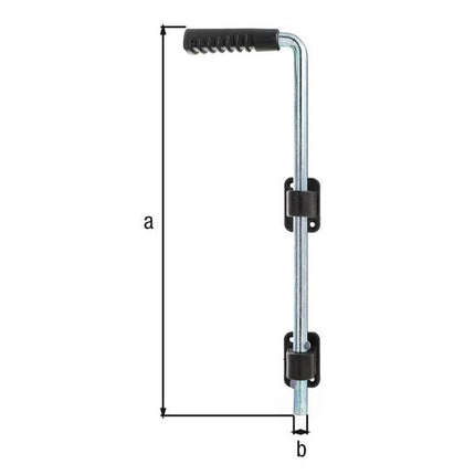 GAH Alberts floor slider ( 8002411605 ) galvanised thick-layer passivated Distance bolt - gate 40 mm