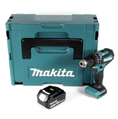 Taladro de percusión inalámbrico Makita DHP 485 M1J 18 V Li-Ion en Makpac + 1 x 4,0 Ah batería - sin cargador