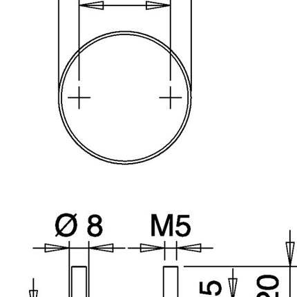 EDI key escutcheon pair 058 ( 3000261369 ) stainless steel F00 round