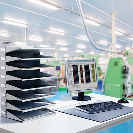 Durable Sortierstation ( 9000493661 ) 8 Fächer Stahlblech lichtgrau, RAL 7035