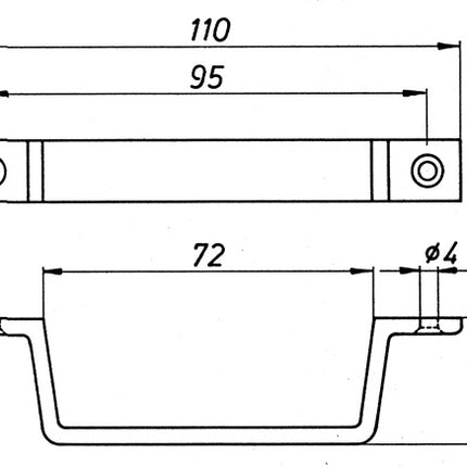 Tirador DENI (3000259217) largo 170 mm ancho 25 mm número de agujeros 4