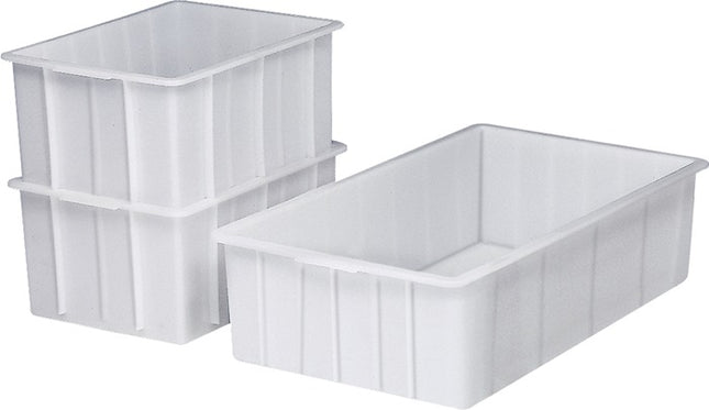 Cubo de plástico Craemer ( 9000450311 ) cuadrado 55 l ND-PE blanco sin agujero para asa
