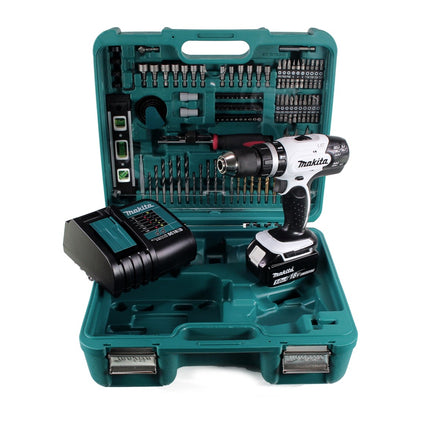 Makita DHP 453 SFTK Akku Schlagbohrschrauber 18 V 42Nm + 1x Akku 3,0Ah + Schnellladegerät + 101-tlg. Zubehörset + Koffer - Toolbrothers