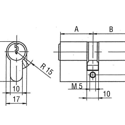 BKS Service-Doppelzylinder PZ 8890 ( 3000201174 ) 31/35 mm Servicezylinder zur Eigenmontage