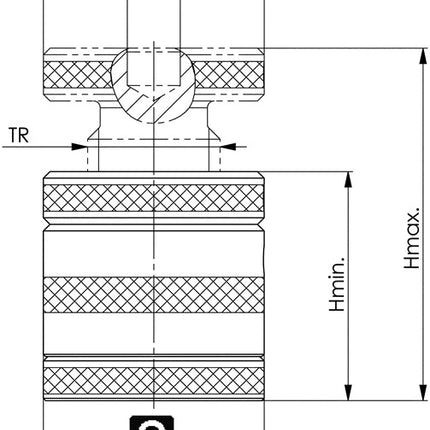 AMF Schraubbock Nr. 6400M ( 4000833476 ) Größe 80 Höhe 60 - 80 mm