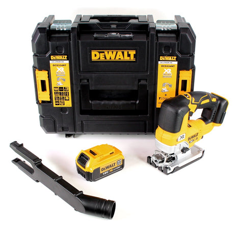 DeWalt DCS 334 NT cordless pendulum action jigsaw 18V brushless + 1x rechargeable battery 4.0Ah + TSTAK - without charger