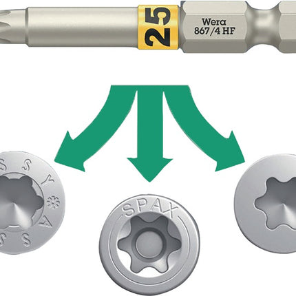 Wera Bit 867 TORX® HF ( 8002899420 ) 1/4 ″ TX 20 Länge 50 mm