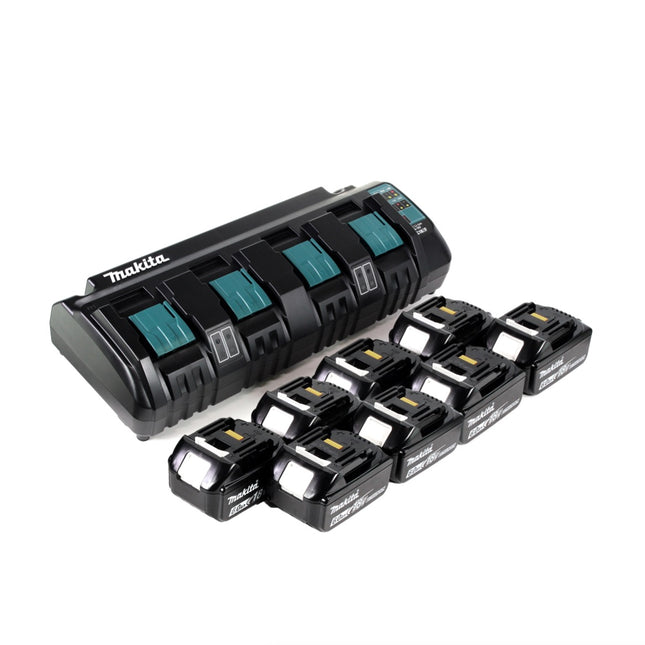 Makita Power Source Kit 18V mit DC 18 SF 4-fach Ladegerät + 8x BL1860B Akku 6,0Ah - Toolbrothers