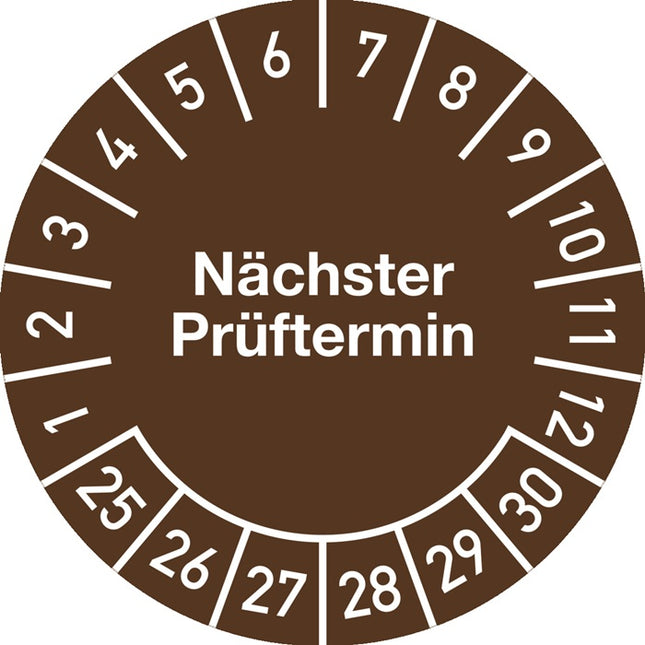 Adesivo di controllo pluriennale ( 9000477117 ) Ø 30 mm in pellicola