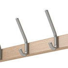 Wall coat rack ( 3000284075 ) Wooden profile beech Hook spacing 150 mm Hooks aluminium