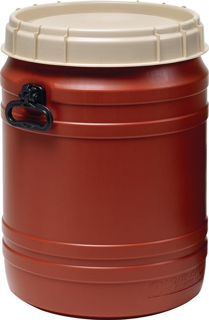 Weithalsfass ( 9000450114 ) 64 l braun mit beigem Deckel Einfüllöffnung-Ø 354 mm