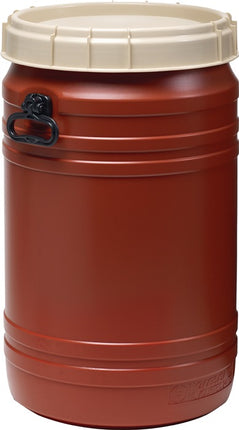 Bidón de cuello ancho ( 9000450115 ) 75 l marrón con tapa beige Apertura de llenado-Ø 354 mm