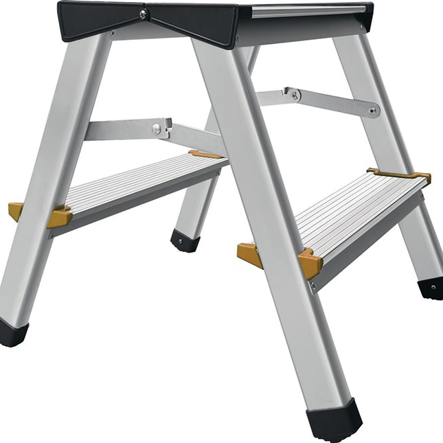 Folding steps ( 9000465010 ) Steps incl. platform 2 aluminium with non-slip ribbing