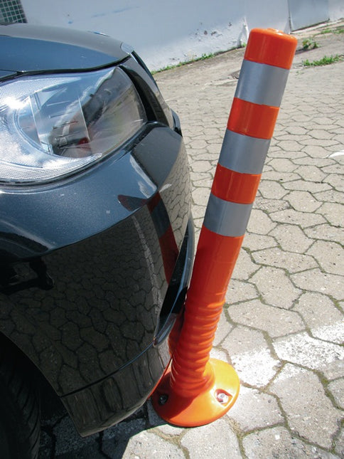 Sperrpfosten ( 9000490022 ) Kunststoff schwarz/gelb Ø 80 mm Höhe über Flur=750 mm