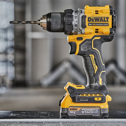 DeWalt DCD 800 E2 Perceuse-visseuse sans fil 18 V 90 Nm Brushless + 2x Powerstack batterie 1,7 Ah + chargeur