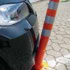 Sperrpfosten ( 9000490020 ) Kunststoff orange/weiß Ø 80 mm mit Befestigungsmaterial