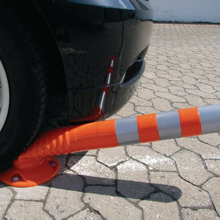 Poste barrera ( 9000490021 ) Plástico blanco/rojo Ø 80 mm Altura sobre el suelo750 mm