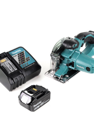 Makita DCS 552 RG1 18 V Akku Metall Handkreissäge 136 mm + 1x 6,0 Ah Akku und Lader + Sägeblatt und Schutzbrille - Toolbrothers