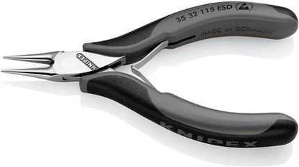 Knipex electronics pliers ( 4000794542 ) Overall length 115 mm ESD multi-component grips
