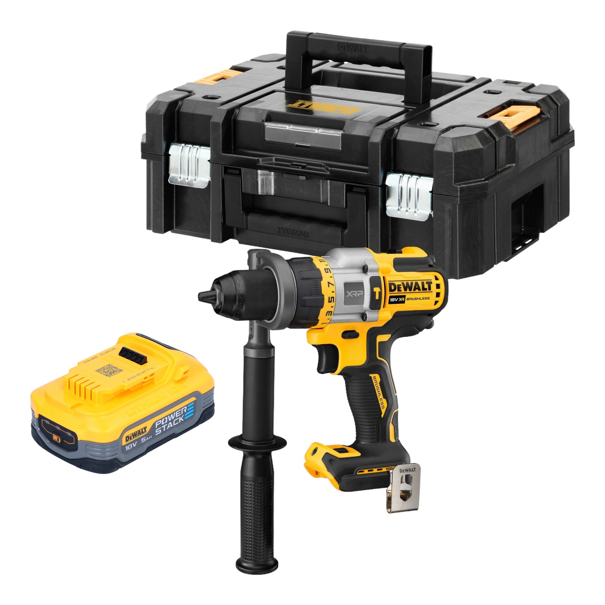 DeWalt DCD 999 NT Akku Schlagbohrschrauber 18 V 95 Nm Brushless 1x Powerstack Akku 5 0 Ah TSTAK ohne Ladegeraet 0 - toolbrothers